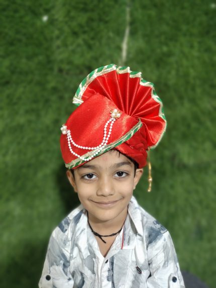 Rani Laxmi Bai Pagdi / Turban For Girls (RED)