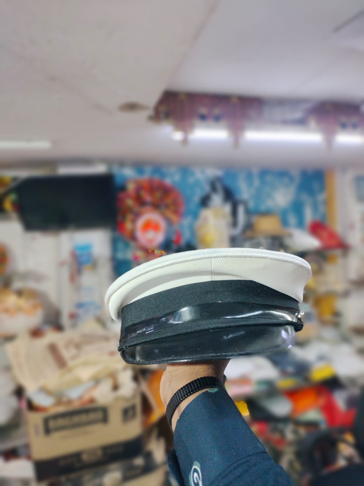 WhatsApp Image 2025-12-26 at 8.35.25 PM (1) White Amd Black Professional Car Driver Cap for Adults & Kids - Image 1